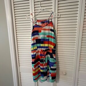 Colorful Striped Sleeveless Dress